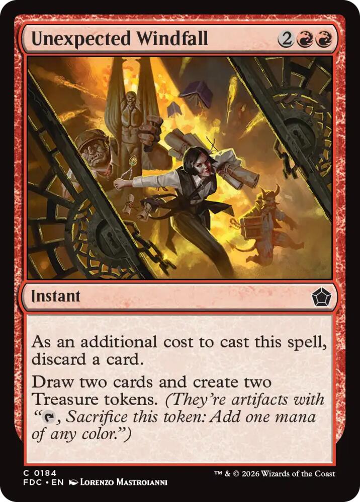 Unexpected Windfall, Commander: Foundations 184