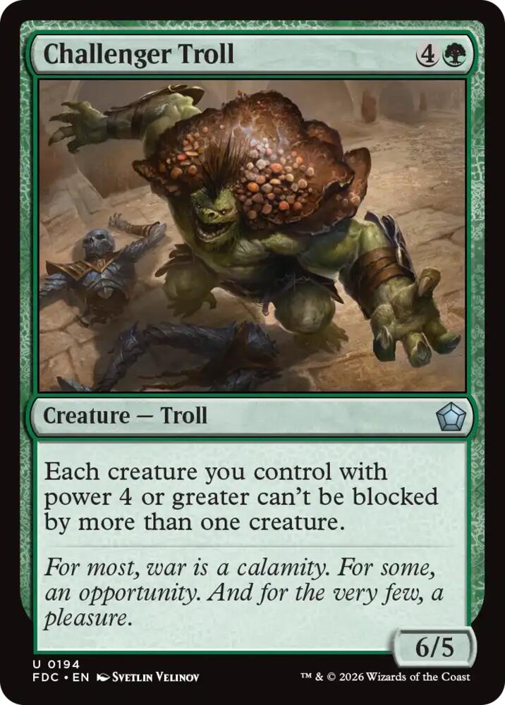 Challenger Troll, Commander: Foundations 194