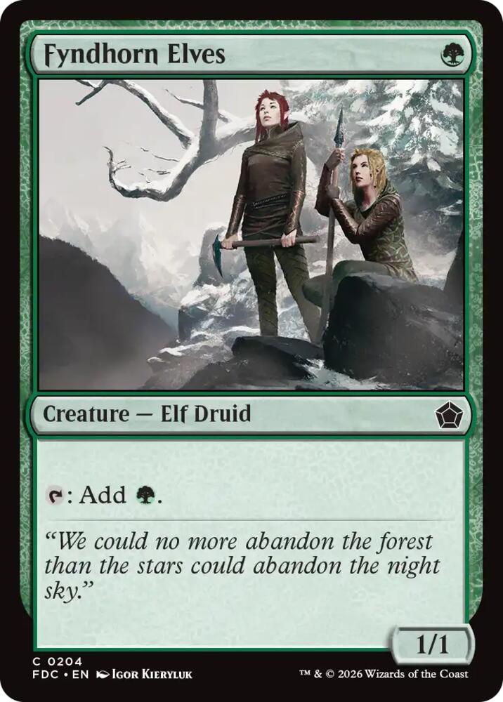 Fyndhorn Elves, Commander: Foundations 204