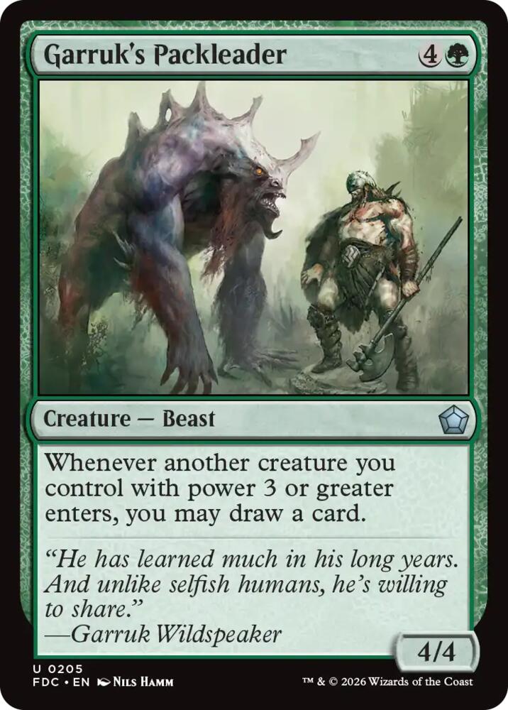 Garruk's Packleader, Commander: Foundations 205