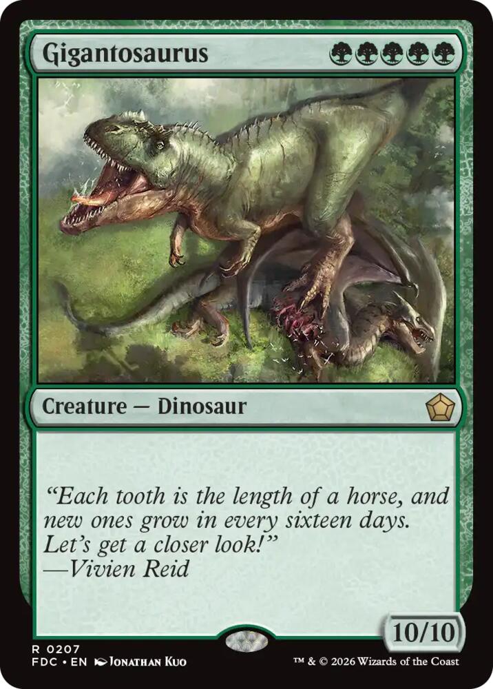 Gigantosaurus, Commander: Foundations 207
