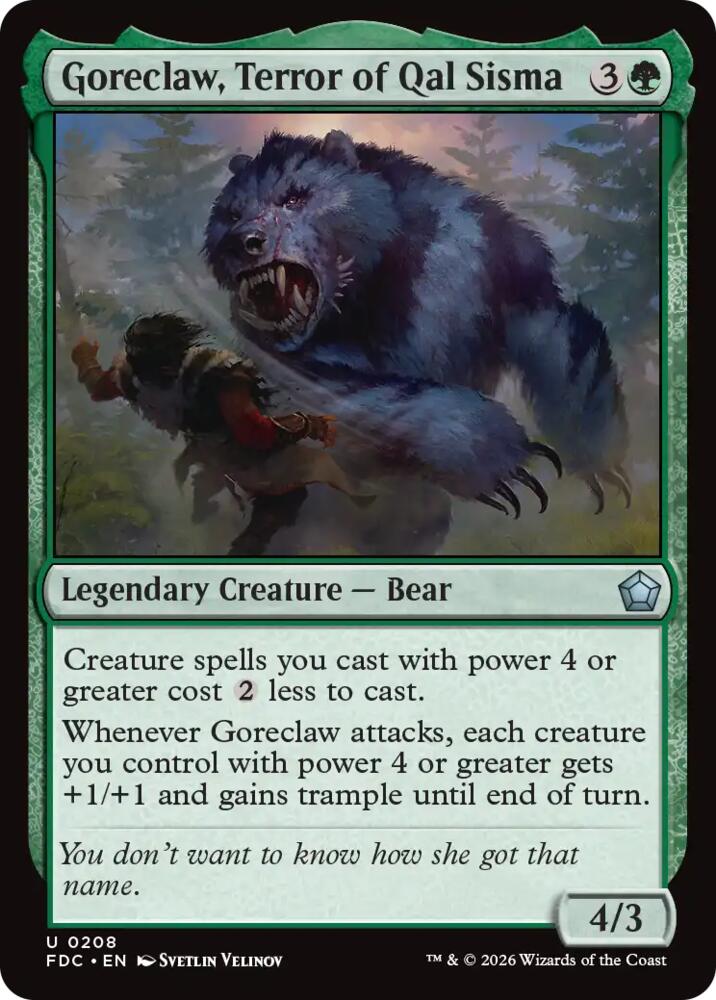 Goreclaw, Terror of Qal Sisma, Commander: Foundations 208