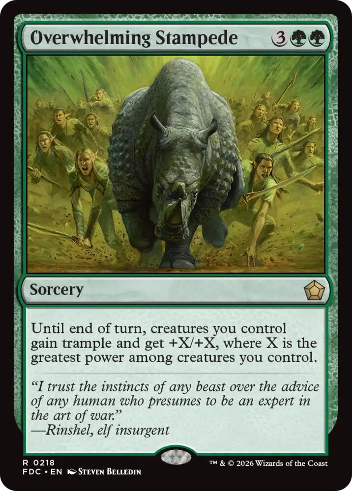 Overwhelming Stampede, Commander: Foundations 218