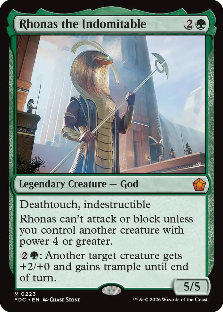 Rhonas the Indomitable, Commander: Foundations 223
