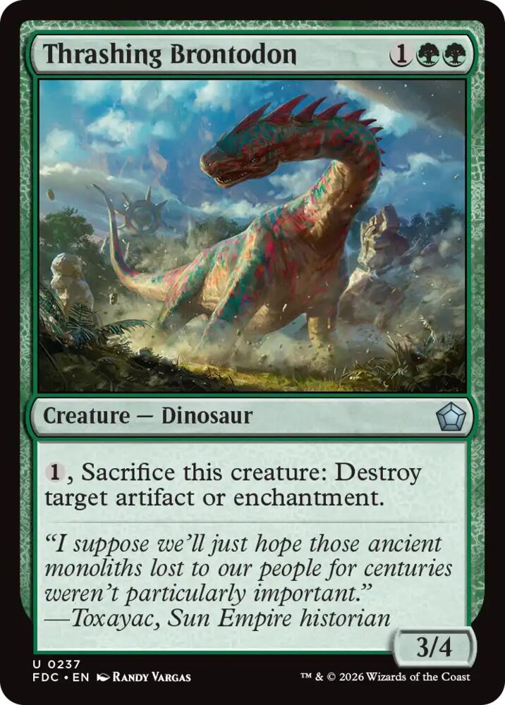 Thrashing Brontodon, Commander: Foundations 237