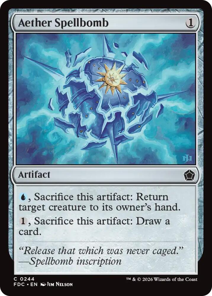 Aether Spellbomb, Commander: Foundations 244