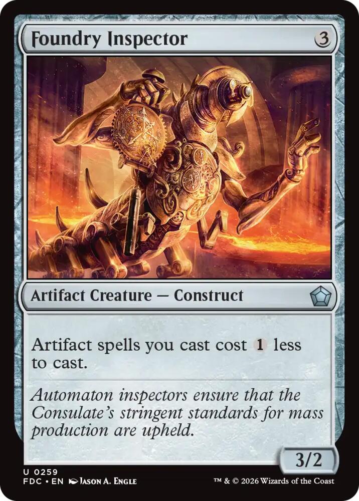 Foundry Inspector, Commander: Foundations 259