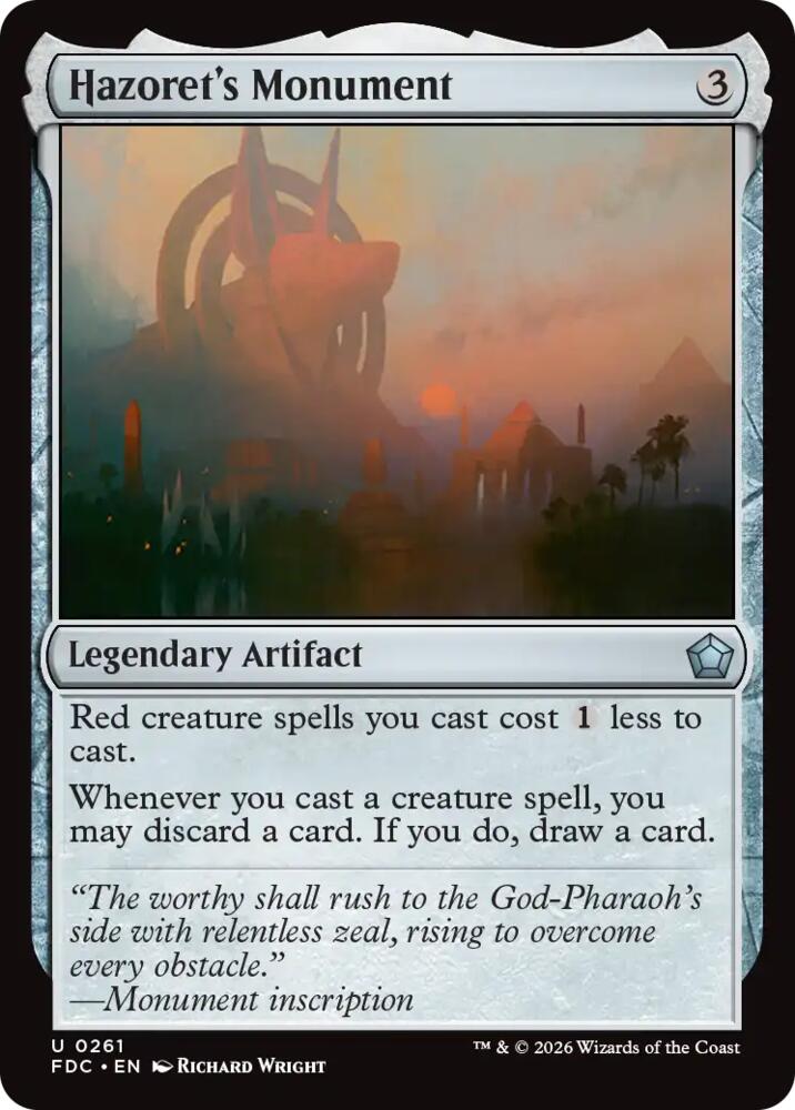 Hazoret's Monument, Commander: Foundations 261