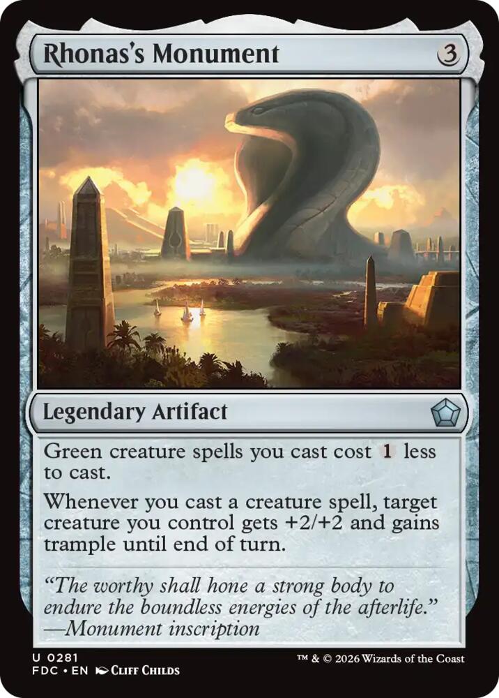 Rhonas's Monument, Commander: Foundations 281