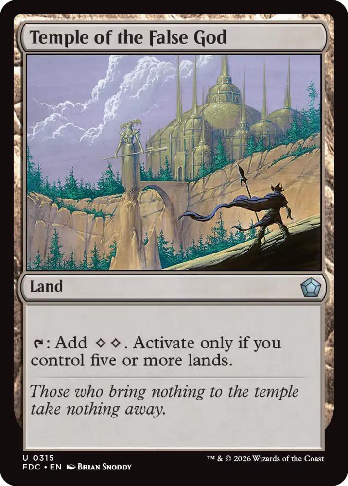 Temple of the False God, Commander: Foundations 315
