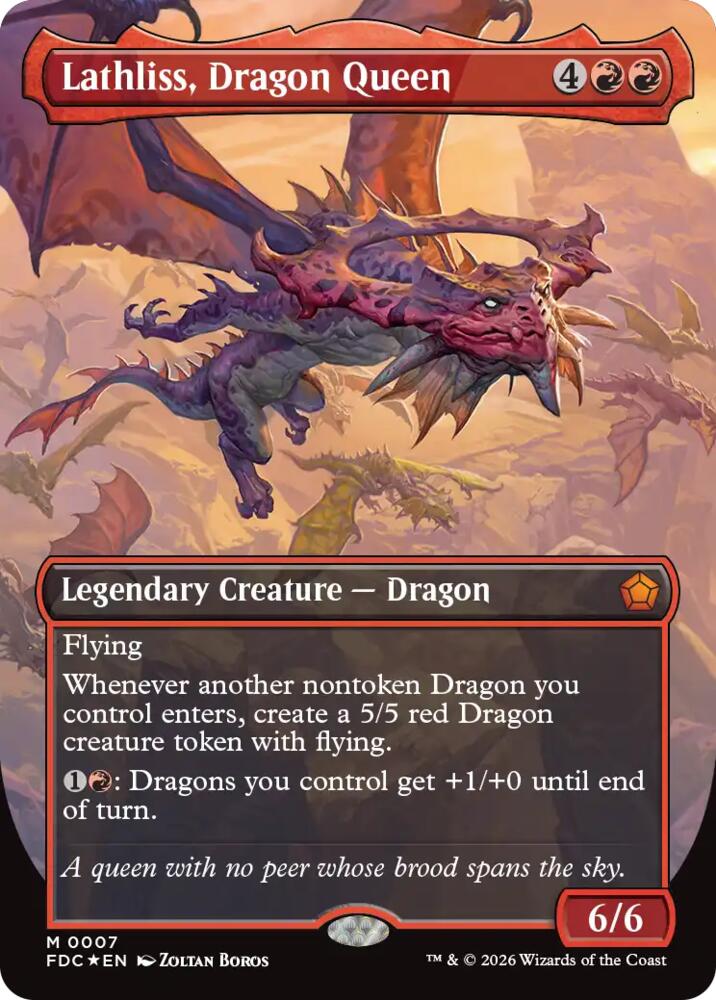 Lathliss, Dragon Queen (Borderless), Commander: Foundations 7