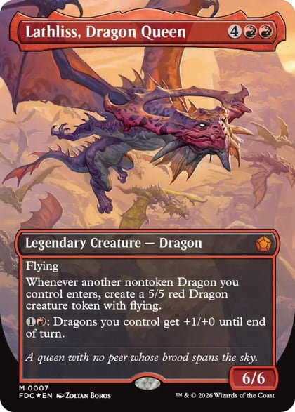 Lathliss, Dragon Queen (Borderless), Commander: Foundations 7