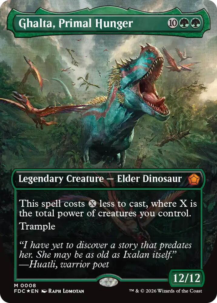 Ghalta, Primal Hunger (Borderless), Commander: Foundations 8