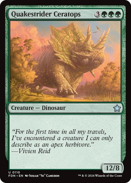 Quakestrider Ceratops, Foundations 110