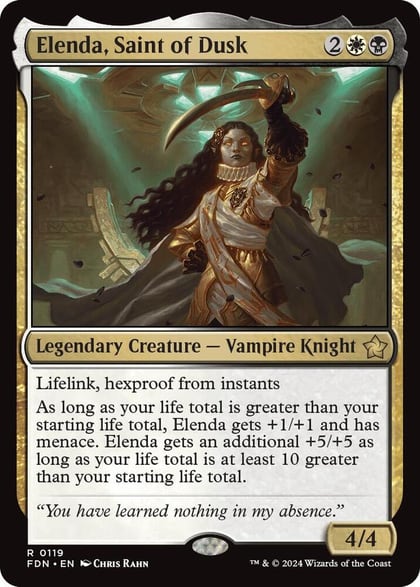 Elenda, Saint of Dusk, Foundations 119