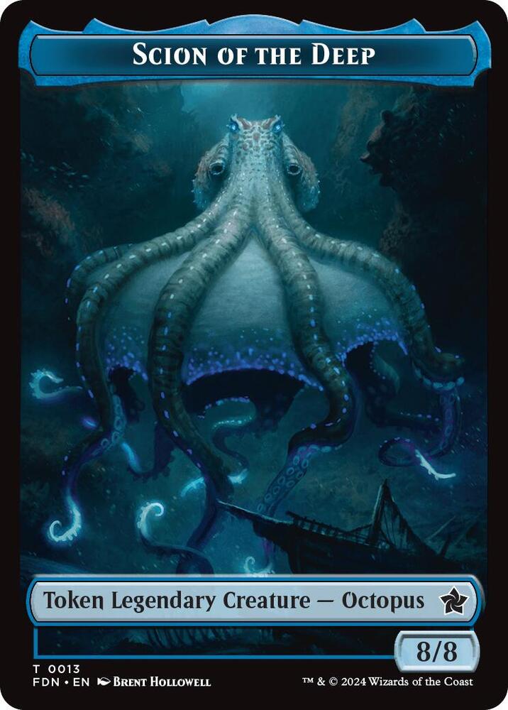Scion of the Deep // Koma's Coil Doubled-Sided Token, Foundations 13 // 11