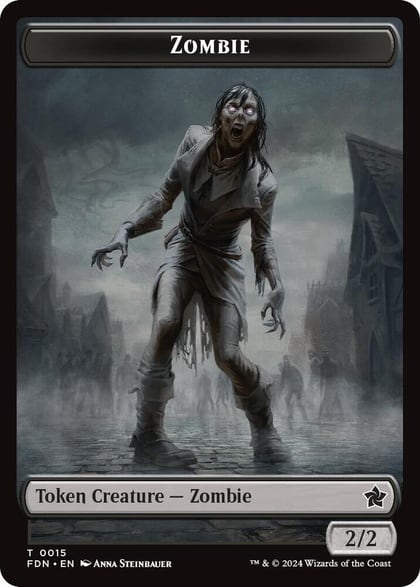 Zombie // Insect Doubled-Sided Token, Foundations 15 // 21