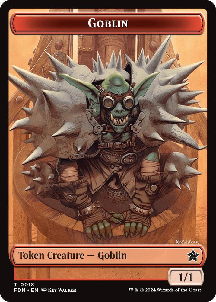 Goblin // Treasure Double-Sided Token, Foundations 18 // 23