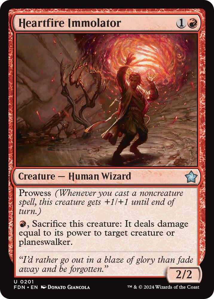Heartfire Immolator, Foundations 201
