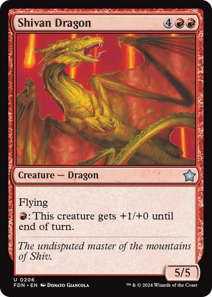 Shivan Dragon (0206), Foundations 206