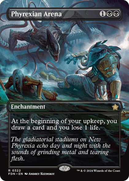 Phyrexian Arena (Borderless), Foundations 322