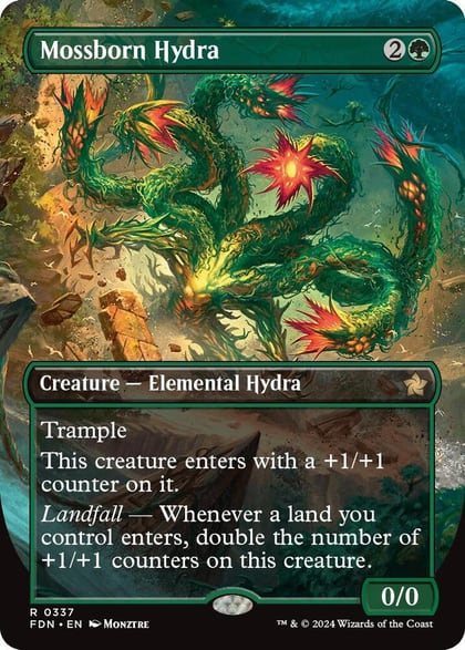 Mossborn Hydra (Borderless), Foundations 337