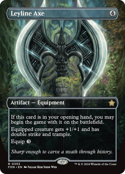 Leyline Axe (Borderless), Foundations 353