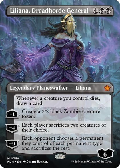 Liliana, Dreadhorde General (Borderless), Foundations 359