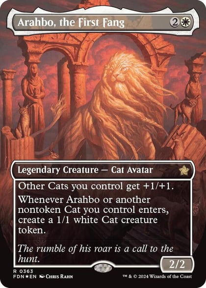 Arahbo, the First Fang (Borderless) (Mana Foil), Foundations 363