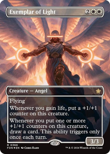 Exemplar of Light (Borderless) (Mana Foil), Foundations 366