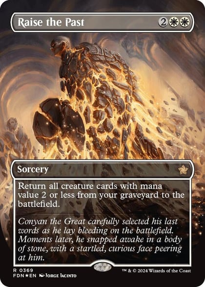 Raise the Past (Borderless) (Mana Foil), Foundations 369