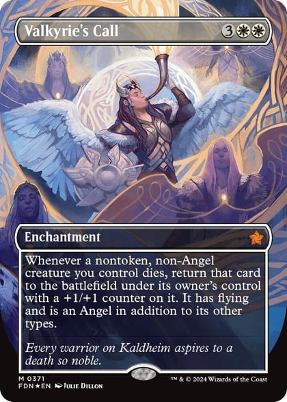 Valkyrie's Call (Borderless) (Mana Foil), Foundations 371