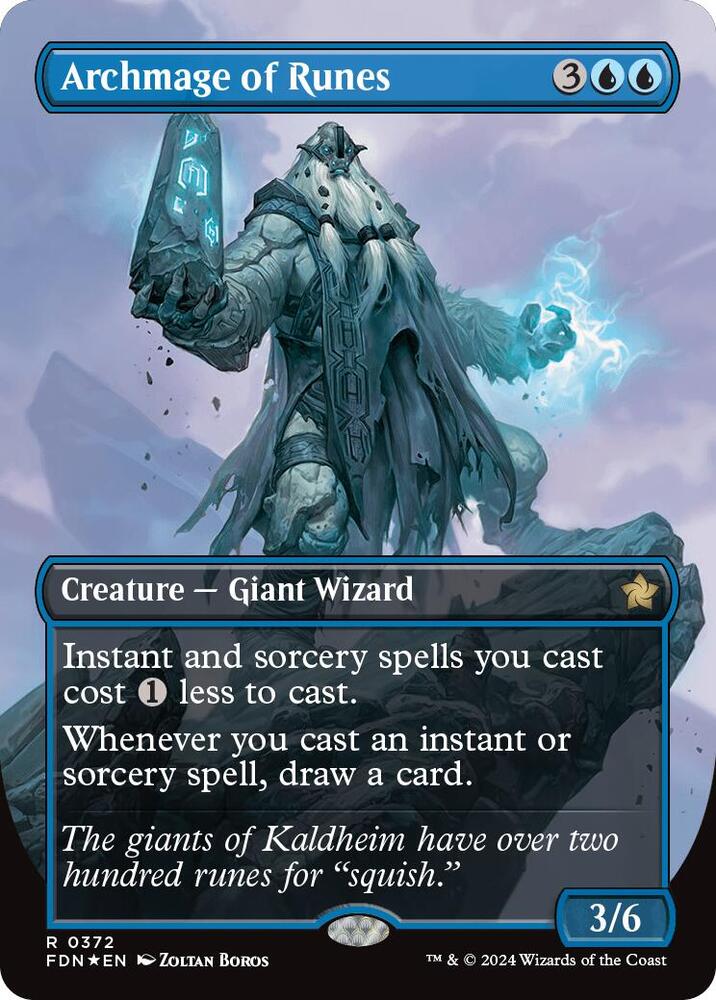 Archmage of Runes (Borderless) (Mana Foil), Foundations 372