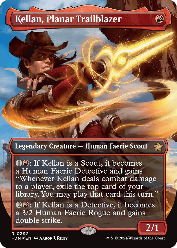 Kellan, Planar Trailblazer (Borderless) (Mana Foil), Foundations 392