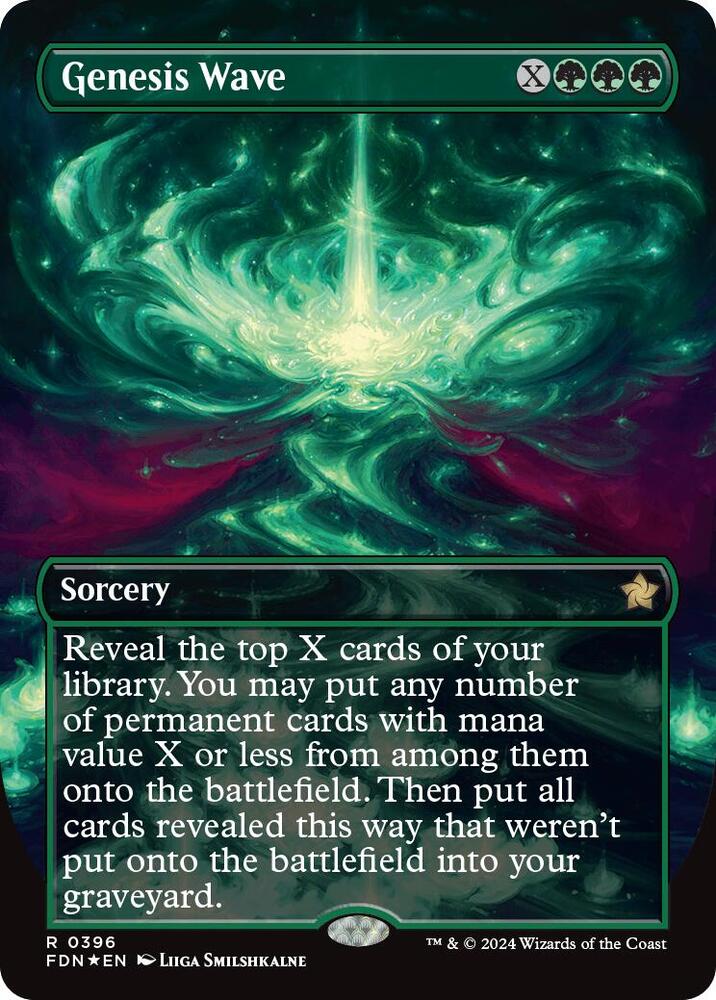 Genesis Wave (Borderless) (Mana Foil), Foundations 396