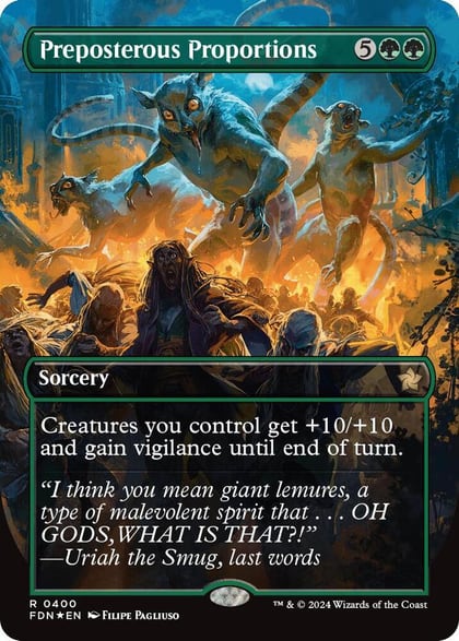 Preposterous Proportions (Borderless) (Mana Foil), Foundations 400