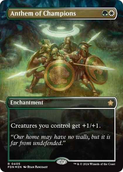 Anthem of Champions (Borderless) (Mana Foil), Foundations 405