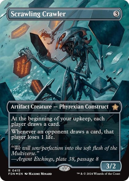Scrawling Crawler (Borderless) (Mana Foil), Foundations 415