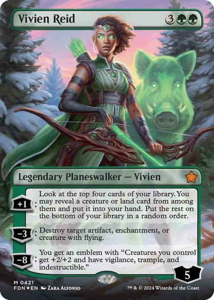 Vivien Reid (Borderless) (Mana Foil), Foundations 421