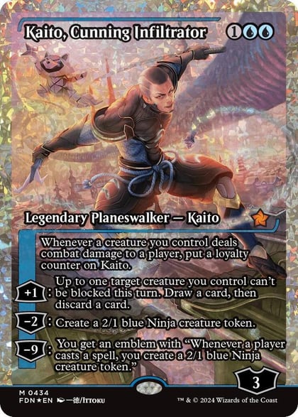 Kaito, Cunning Infiltrator (Showcase) (Fracture Foil), Foundations 434