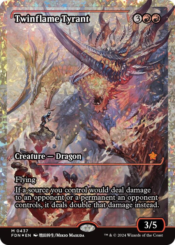 Twinflame Tyrant (Showcase) (Fracture Foil), Foundations 437