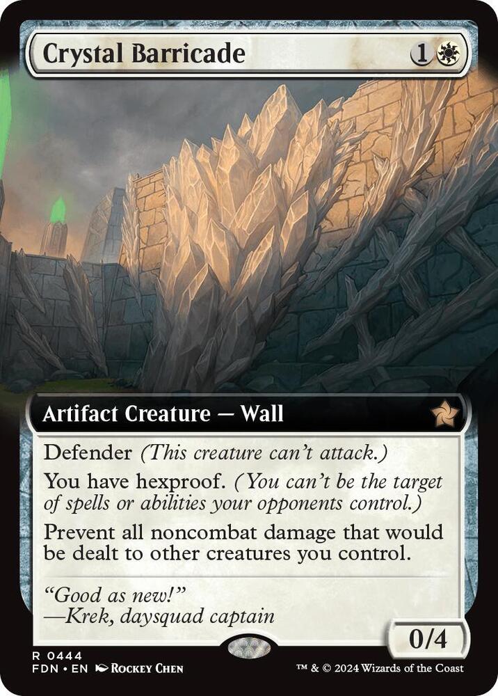 Crystal Barricade (Extended Art), Foundations 444