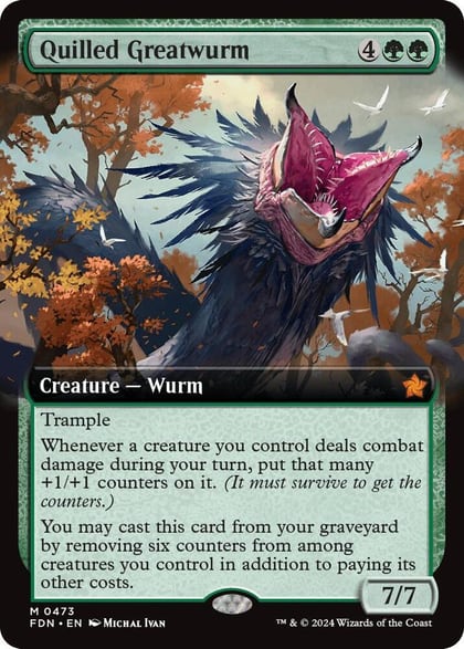Quilled Greatwurm (Extended Art), Foundations 473