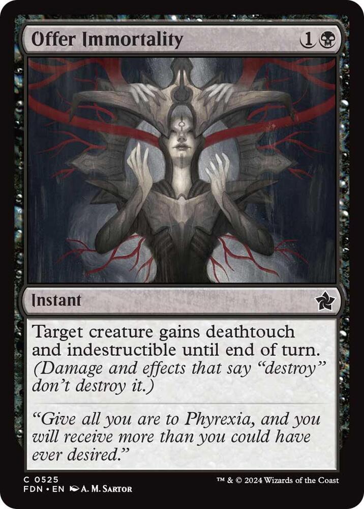 Offer Immortality, Foundations 525
