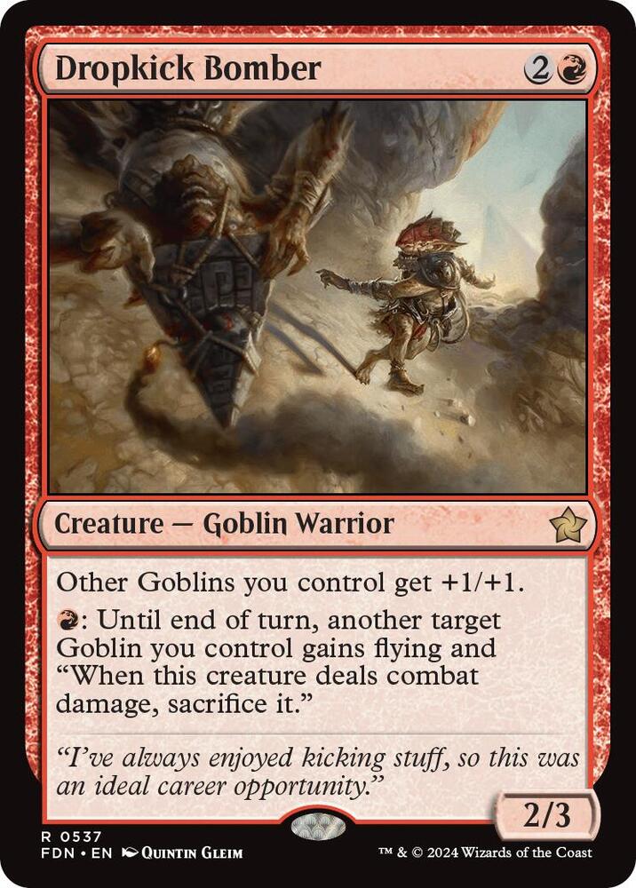 Dropkick Bomber, Foundations 537