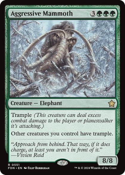 Aggressive Mammoth, Foundations 551