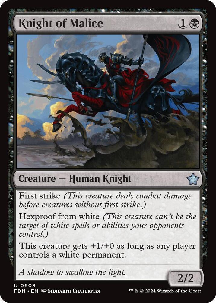 Knight of Malice, Foundations 608