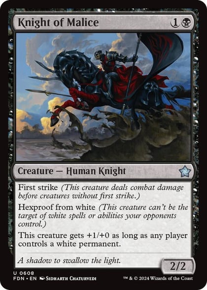 Knight of Malice, Foundations 608