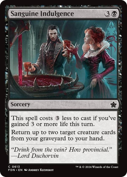 Sanguine Indulgence, Foundations 613
