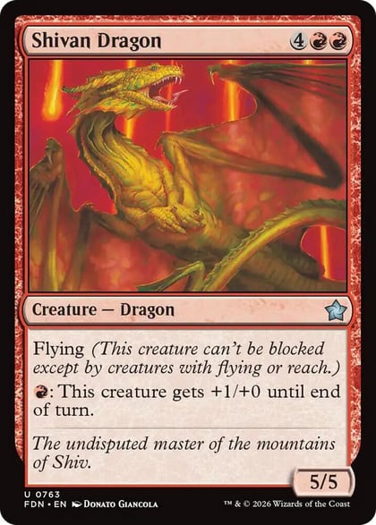 Shivan Dragon (0763), Foundations 763